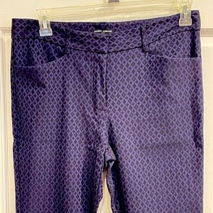 Skinny ankle pants Mario Serrani size 12 blue and black